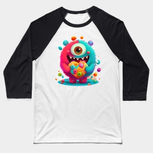 Blobber - Adorable Round Monster Baseball T-Shirt